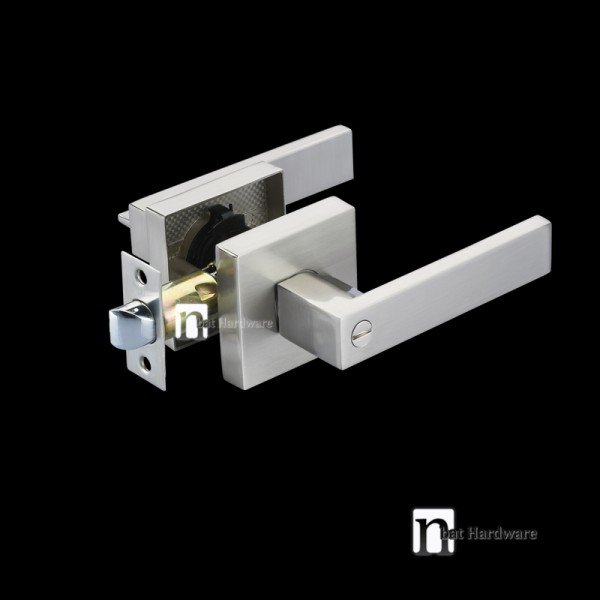 Square Looks Privacy Door Handles nBat Hardware