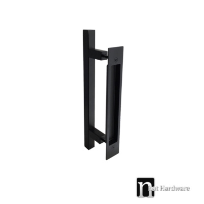 Matt Black Finish Sliding Door Handles Nbat Hardware Matt Black Barn Door Flush Pull Handles